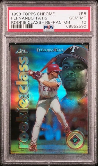 1998 Topps Chrome Fernando Tatis Class Refractor #R8 card image