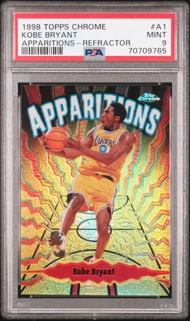 1998 Topps Chrome Kobe Bryant Apparitions Refractor #A1 card image