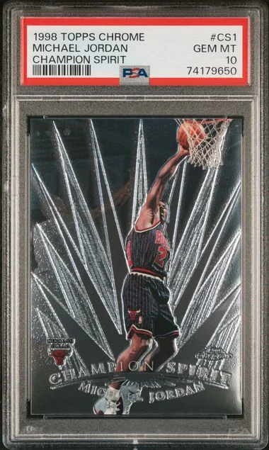 1998 Topps Chrome Michael Jordan Champion Spirit #CS1 card image
