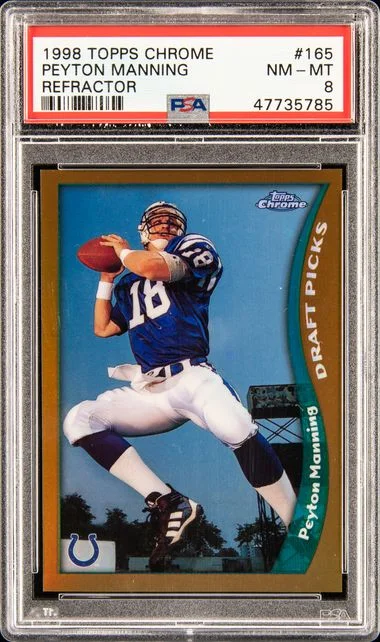 1998 Topps Chrome Peyton Manning Refractor #165 card image