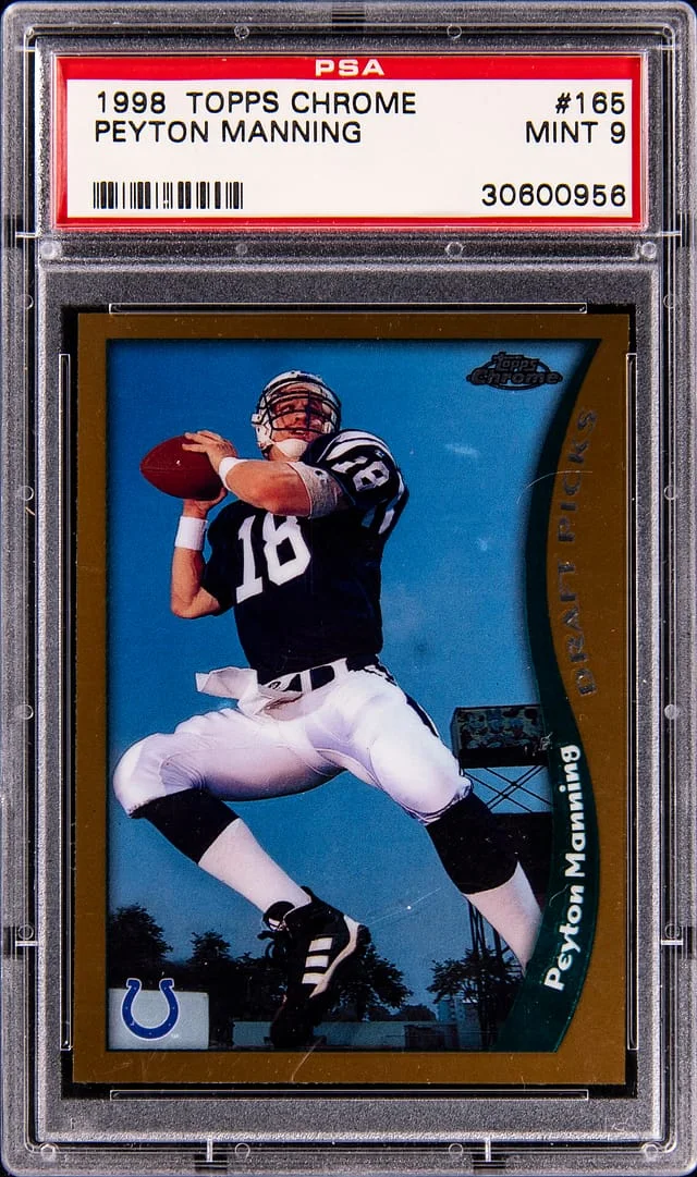 1998 Topps Chrome Peyton Manning #185 card image