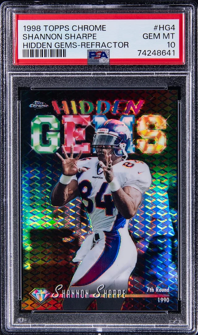 1998 Topps Chrome Shannon Sharpe Hidden Gems-Refractor #HG4 card image