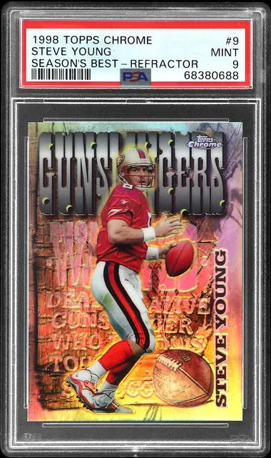 1998 Topps Chrome Steve Young Season's Best Refractor #9 card image