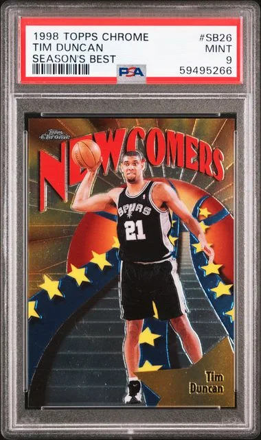 1998 Topps Chrome Tim Duncan Season'S Best #Sb26 card image