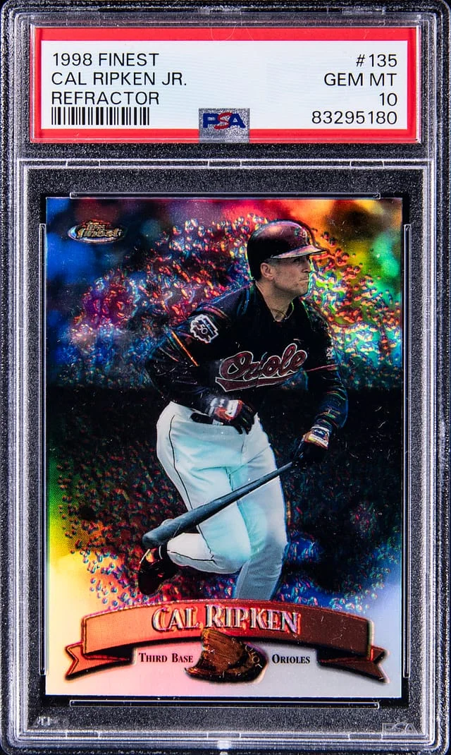 1998 Topps Finest Cal Ripken Jr. Refractor #135 card image