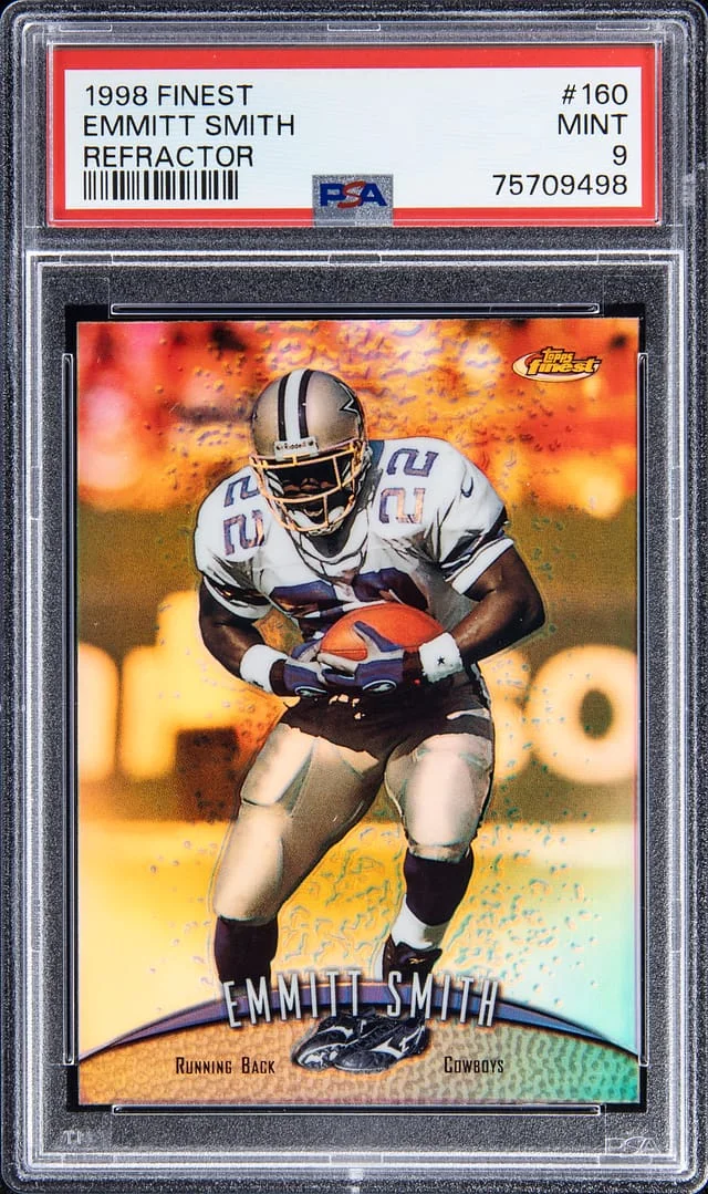 1998 Topps Finest Emmitt Smith Refractor #160 card image