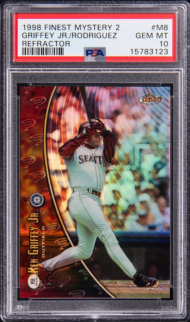 1998 Topps Finest Ken Griffey Jr./Alex Rodriguez Mystery 2 Refractor #M8 card image