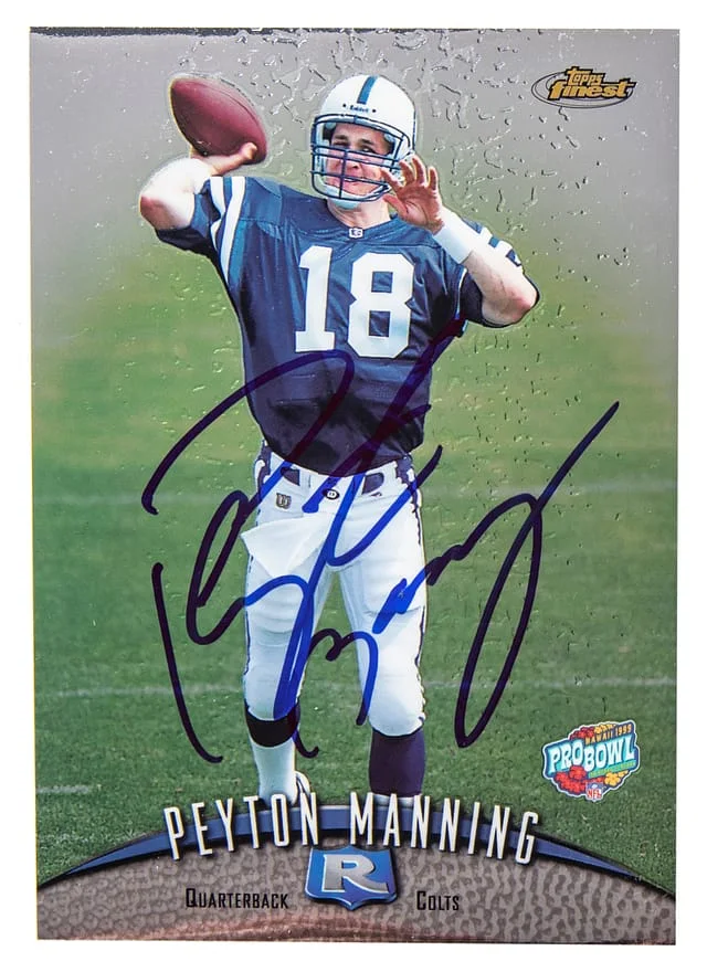 1998 Topps Finest Peyton Manning Pro Bowl Jumbo #6 card image
