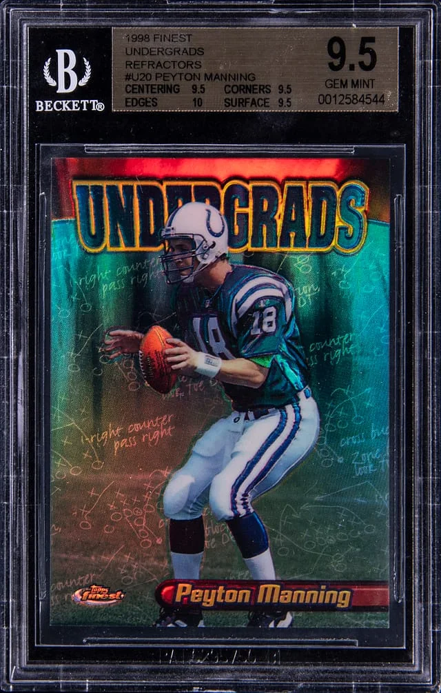 1998 Topps Finest Peyton Manning Undergrads Refractors #U20 card image
