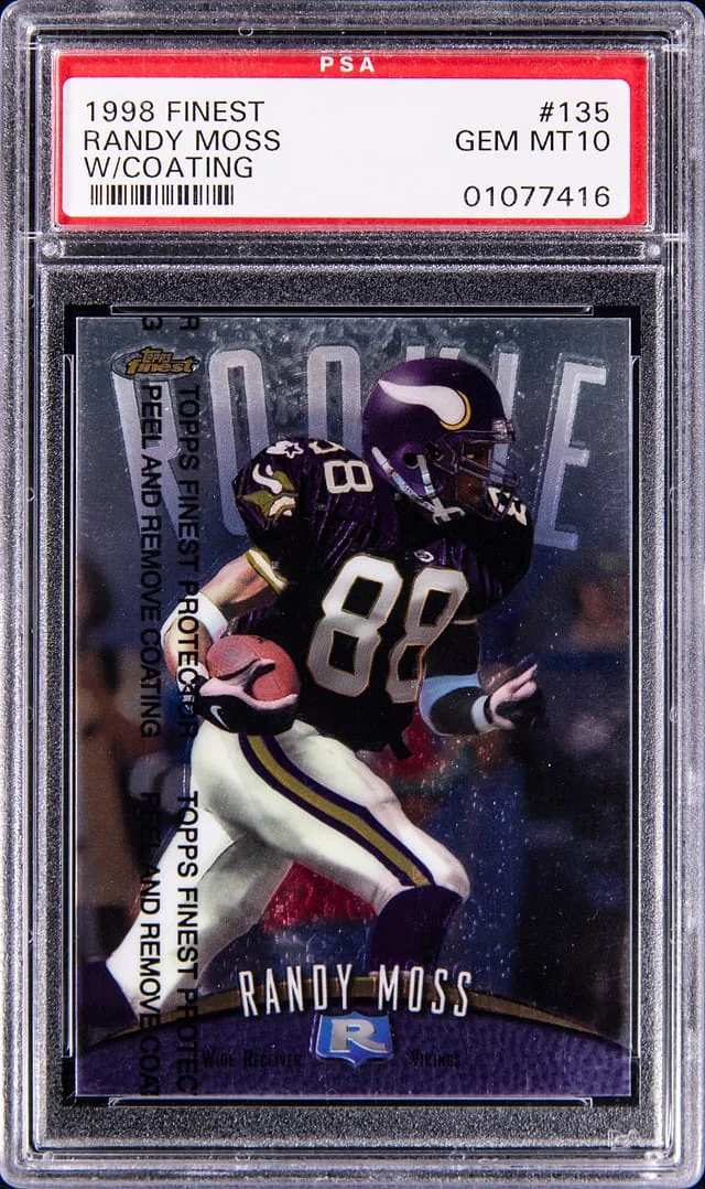 1998 Topps Finest Randy Moss (w/Coating) #135 card image