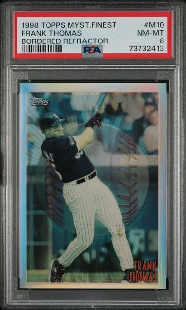 1998 Topps Frank Thomas Mystery Finest Bordered Refractor #M10 card image
