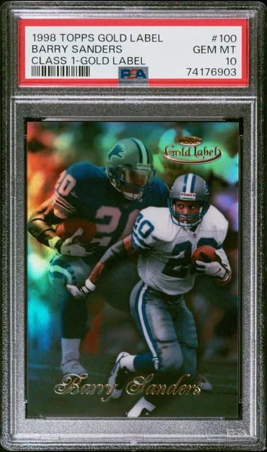 1998 Topps Gold Label Class 1 Barry Sanders #100 card image