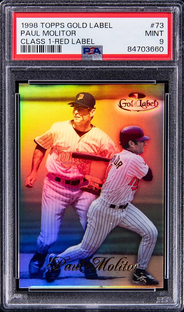 1998 Topps Gold Label Class 1 Paul Molitor Red Label #73 card image