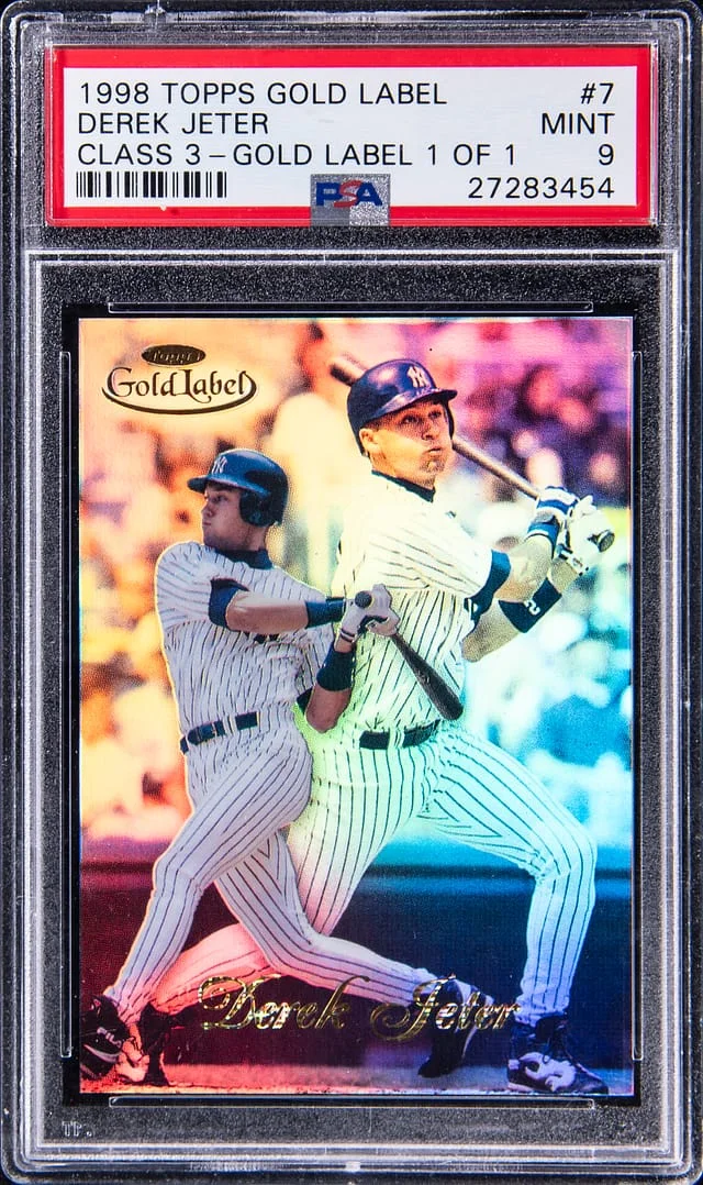 1998 Topps Gold Label Class 3 Derek Jeter Gold Label #7 card image
