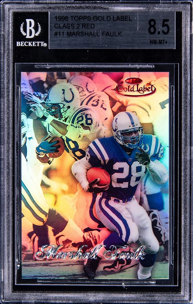 1998 Topps Gold Label Marshall Faulk Red Label #11 card image