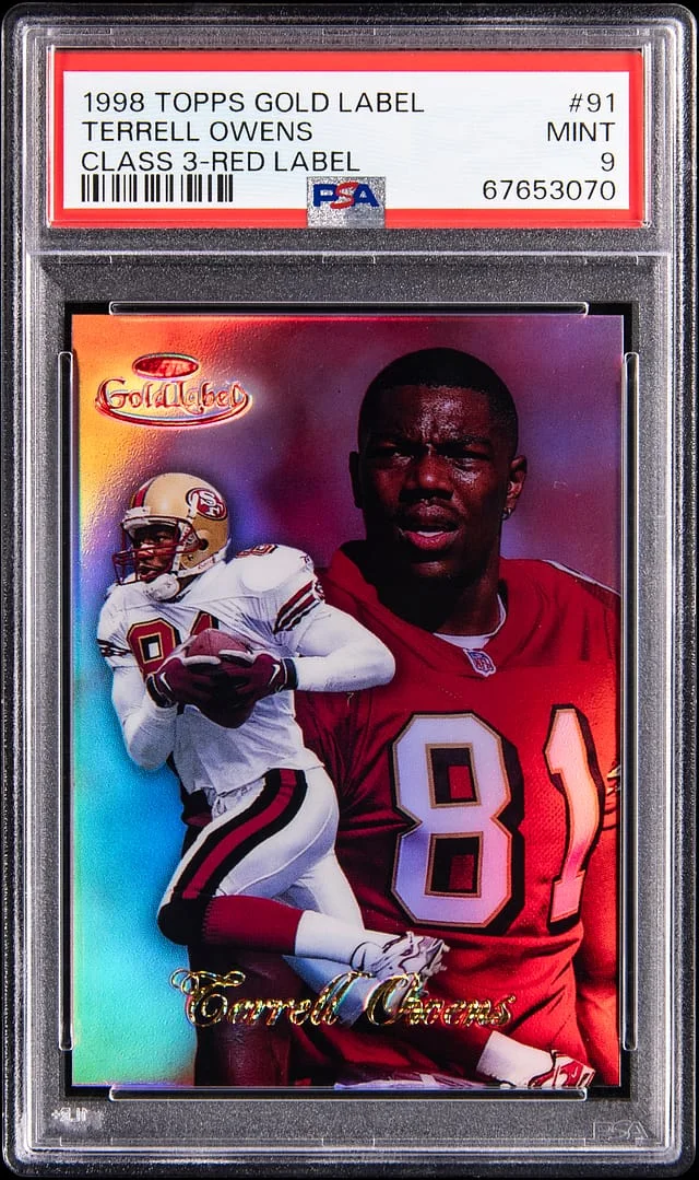 1998 Topps Gold Label Terrell Owens Red Label #91 card image