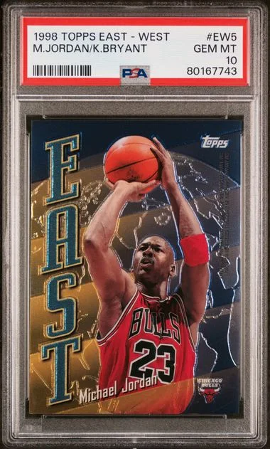 1998 Topps Kobe Bryant/Michael Jordan East - West #EW5 card image