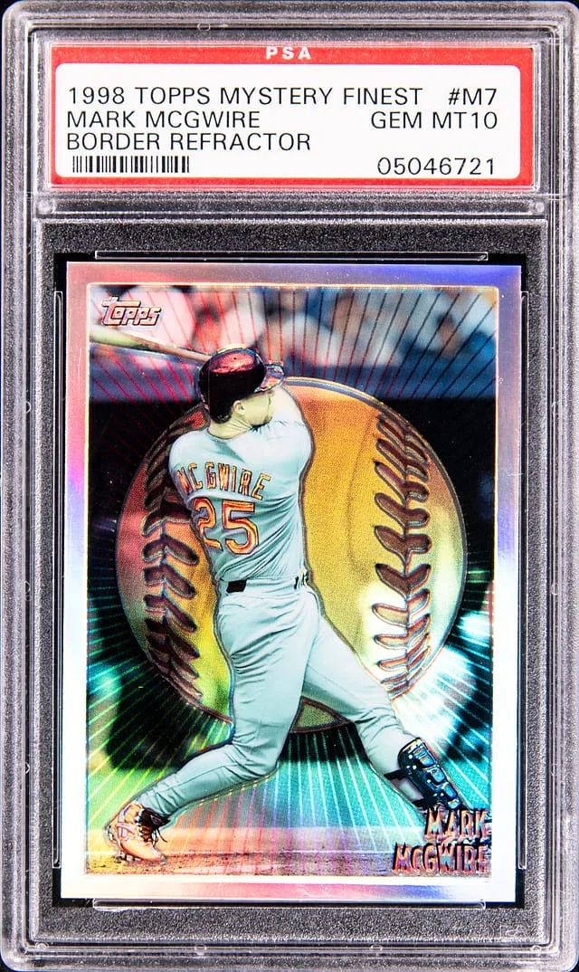 1998 Topps Mark McGwire Mystery Finest Border Refractor #M7 card image