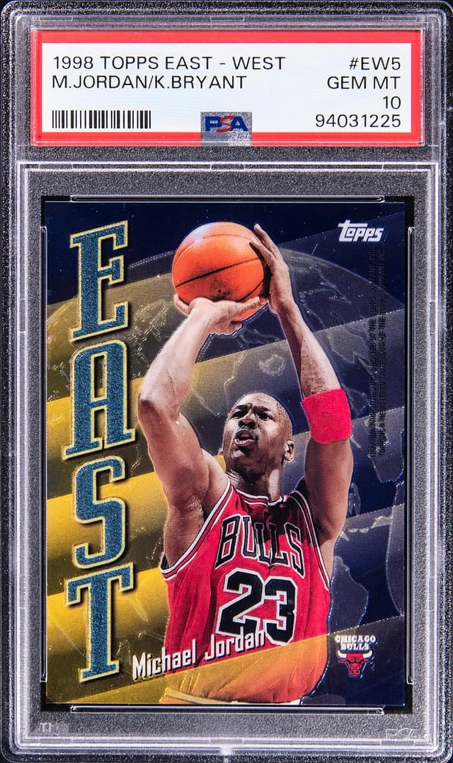 1998 Topps Michael Jordan, Kobe Bryant East - West #EWS card image