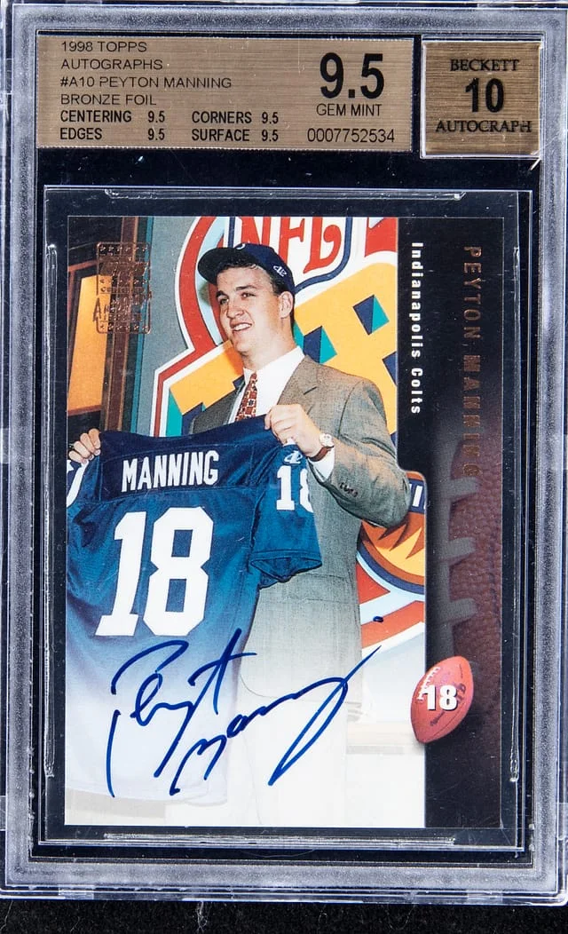 1998 Topps Peyton Manning Autographs Bronze Foil #A10 card image
