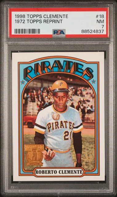 1998 Topps Roberto Clemente 1972 Topps Reprint #18 card image