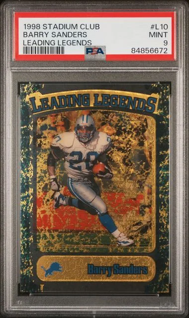 1998 Topps Stadium Club Barry Sanders Leading Legends #L10 card image