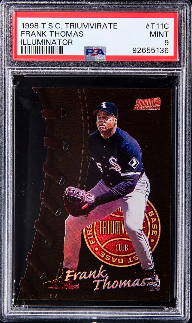 1998 Topps Stadium Club Frank Thomas Triumvirate Illuminator #T11C card image