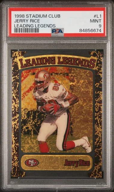1998 Topps Stadium Club Jerry Rice Leading Legends #L1 card image