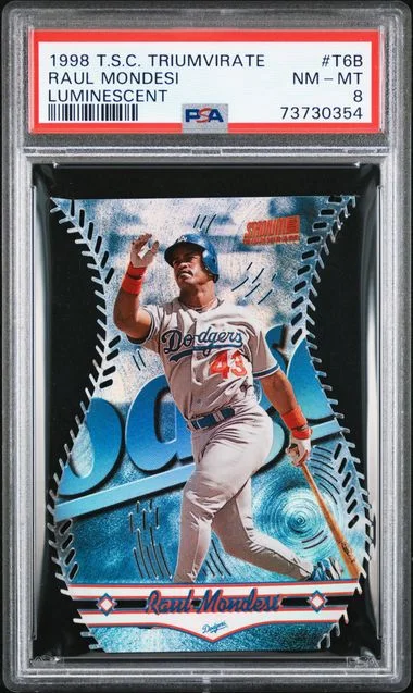 1998 Topps Stadium Club Raul Mondesi Triumvirate Luminescent #T6B card image