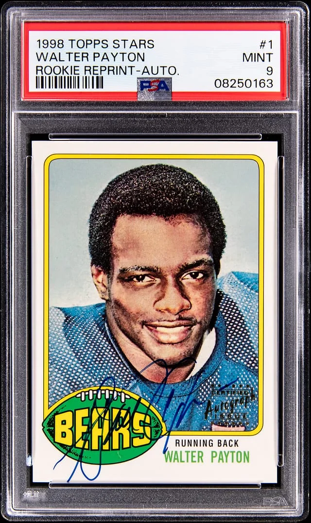 1998 Topps Walter Payton Stars Reprint Autographs #1 card image