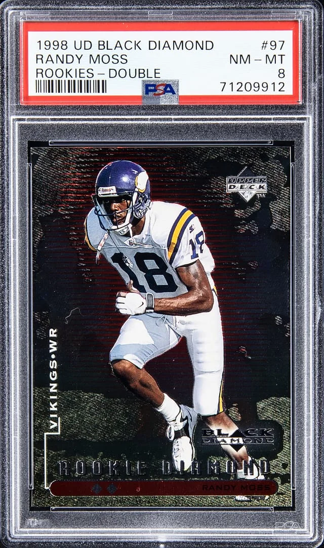 1998 UD Black Randy Moss Diamond Rookies Double #97 card image