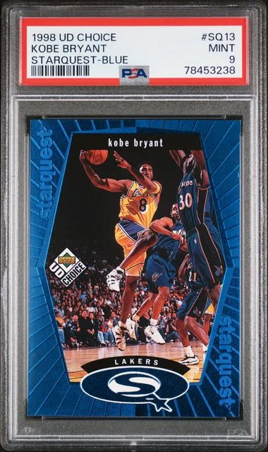 1998 UD Choice Kobe Bryant Starquest Blue #Sq13 card image