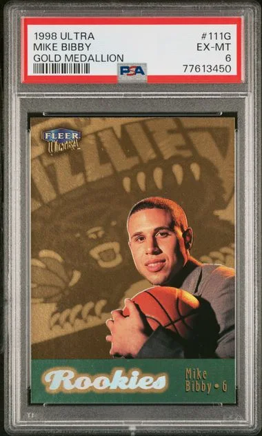 1998 Ultra Mike Bibby Gold Medallion #111G card image