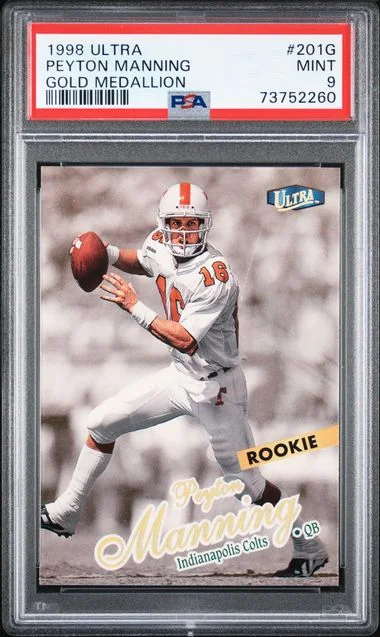 1998 Ultra Peyton Manning Gold Medallion #201G card image