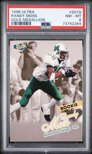 1998 Ultra Randy Moss Gold Medallion #207G card image