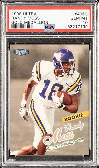 1998 Ultra Randy Moss Gold Medallion #406G card image