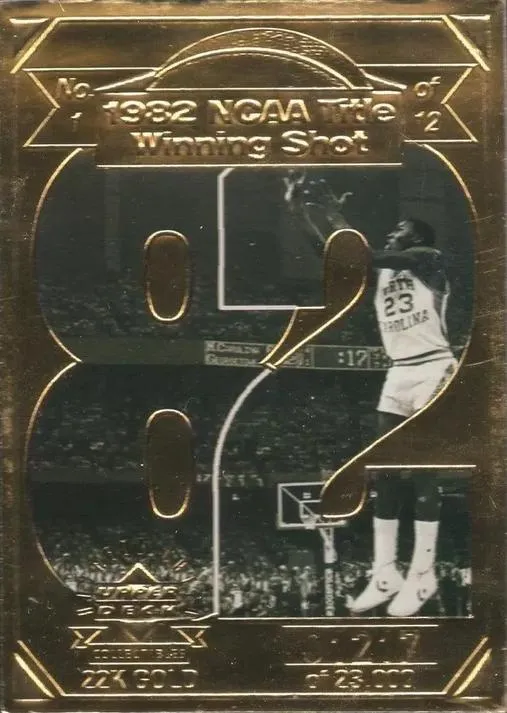 1998 Upper Deck Authenticated Michael Jordan 22k Gold Michael Jordan #1 card image