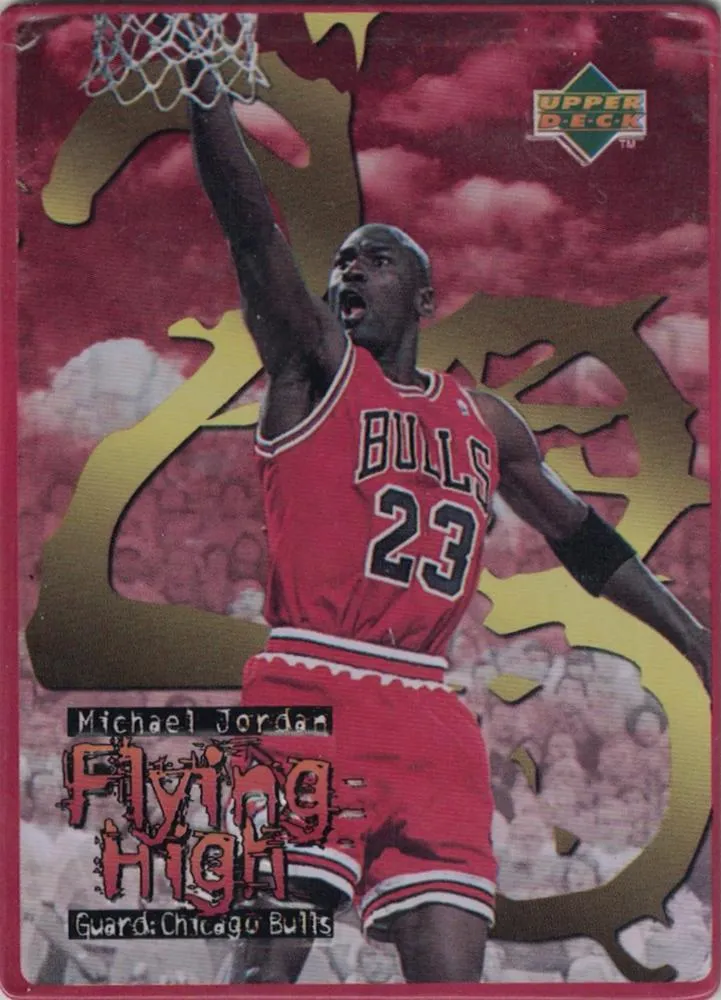 1998 Upper Deck Avon Gift Collection Michael Jordan Flying High Metal Michael Jordan #3 card image