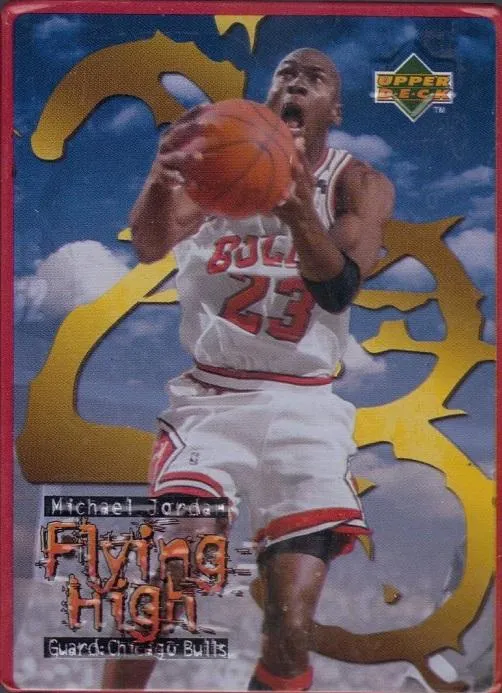 1998 Upper Deck Avon Gift Collection Michael Jordan Flying High Metal Michael Jordan #4 card image