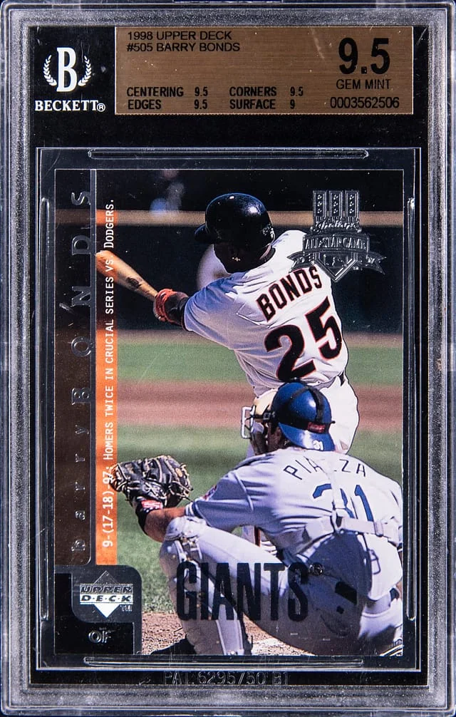 1998 Upper Deck Barry Bonds #505 card image