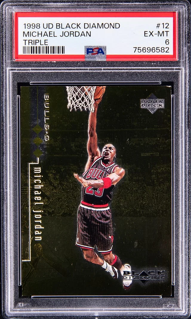 1998 Upper Deck Black Diamond Michael Jordan Triple #12 card image