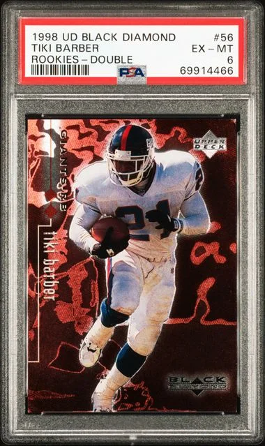 1998 Upper Deck Black Diamond Tiki Barber Edition Double #56 card image