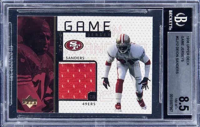 1998 Upper Deck Deion Sanders Game Jerseys #GJ12 card image