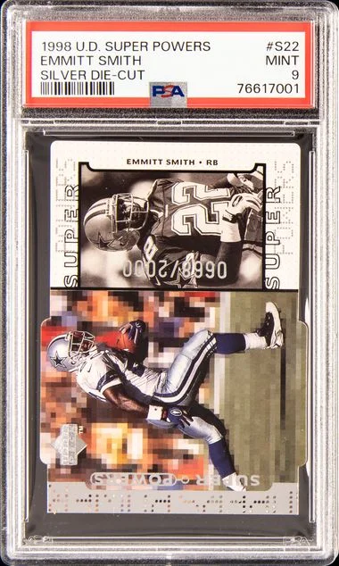 1998 Upper Deck Emmitt Smith Super Powers Silver Die-Cut #S22 card image