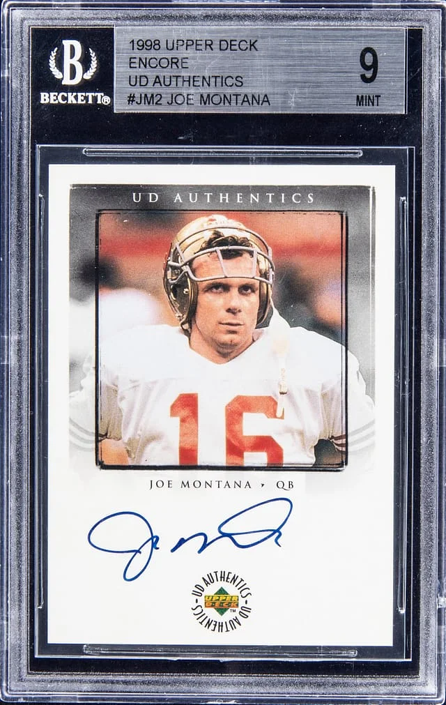 1998 Upper Deck Encore Joe Montana UD Authentics #JM-2 card image