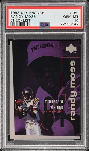 1998 Upper Deck Encore Randy Moss Checklist #150 card image