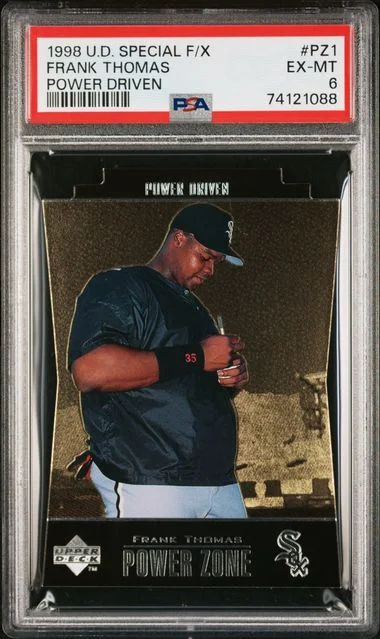 1998 Upper Deck Frank Thomas Special F/X Power Driven #PZ1 card image