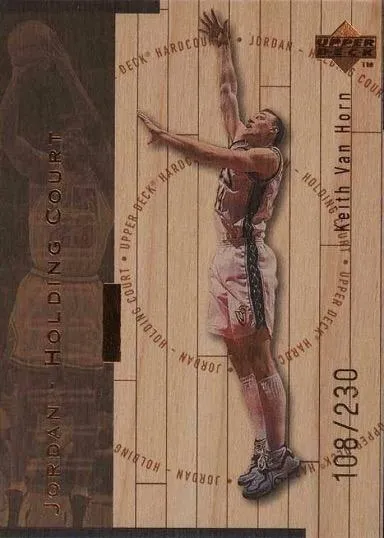 1998 Upper Deck Hardcourt Michael Jordan Jordan Holding Court Bronze #J17 card image