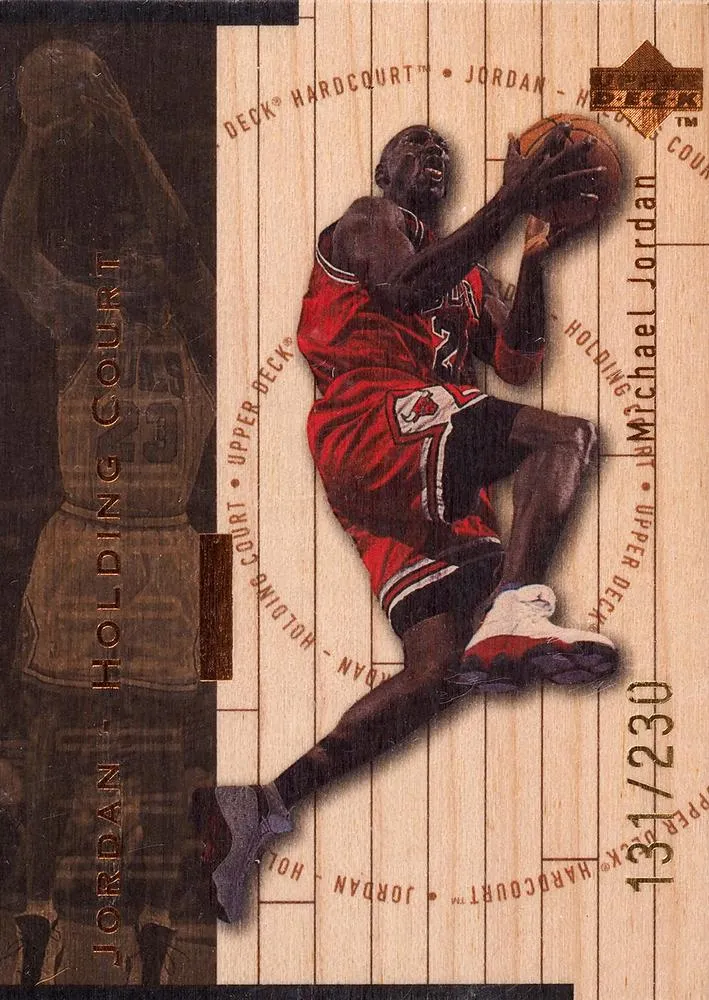 1998 Upper Deck Hardcourt Michael Jordan Jordan Holding Court Bronze #J30 card image