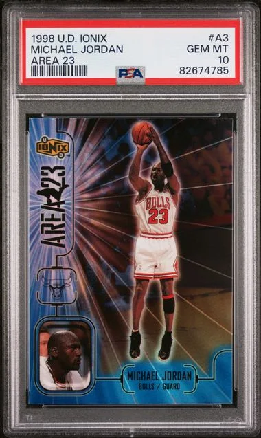 1998 Upper Deck Ionix A3 Michael Jordan Area #23 card image